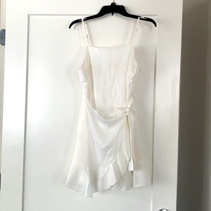 White wrap dress